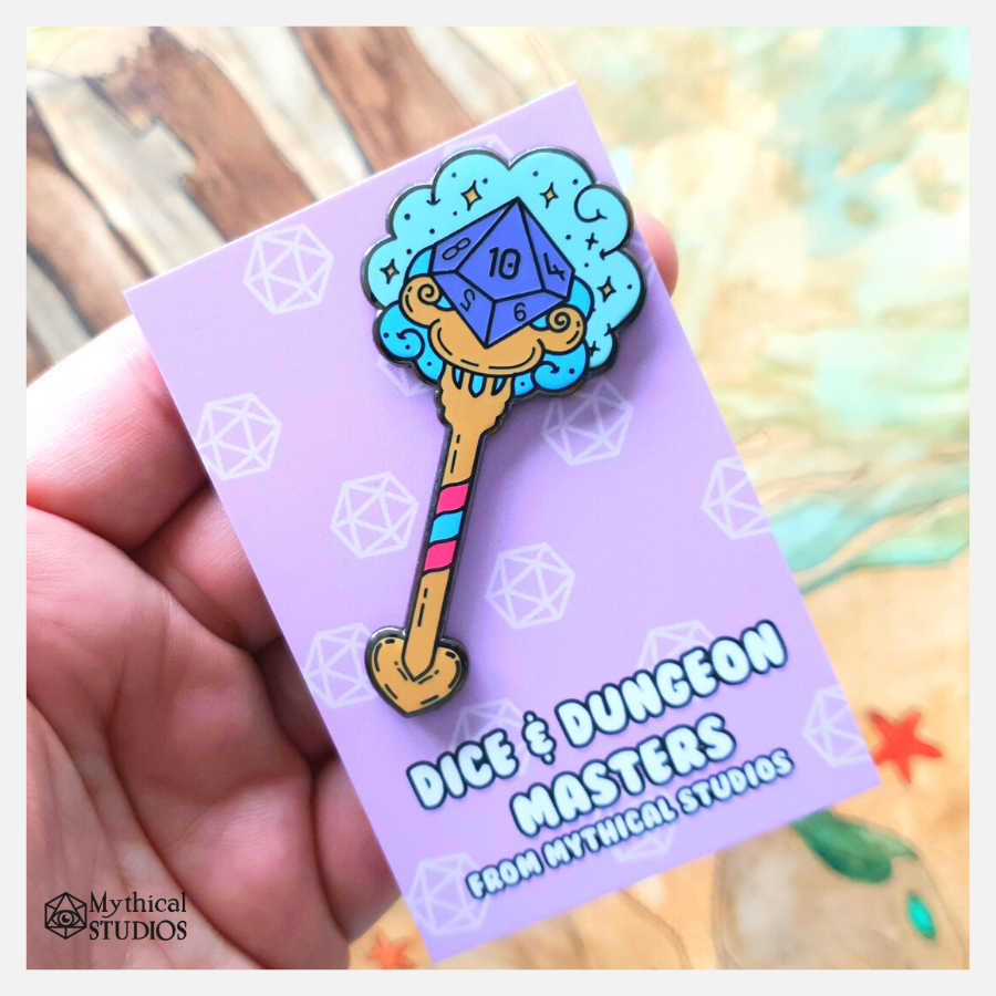 D10 Dice Sceptre Pin