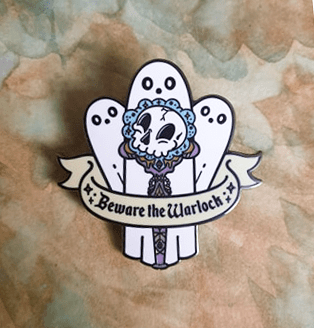 Beware The Warlock Enamel Pin