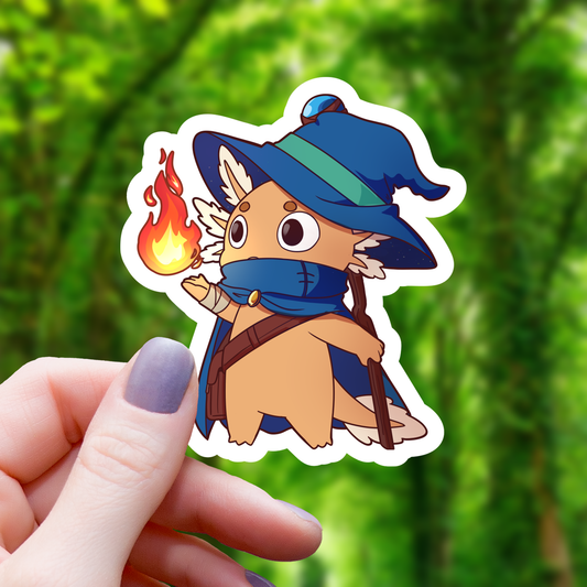 Axolotl Wizard RPG Inspired Class Sticker - 3"