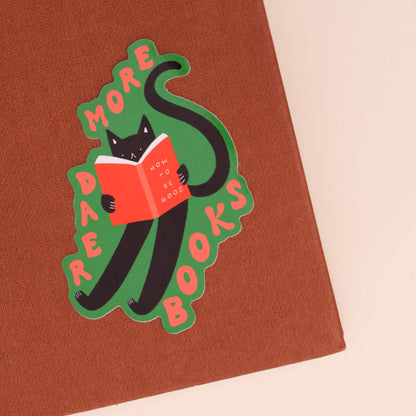 Read More Books Sticker | Black Cat Vinyl Sticker | Cute