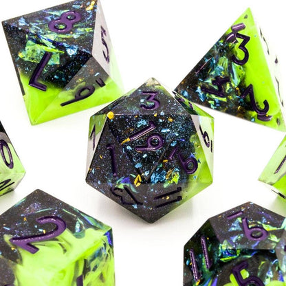 Toxic Elixir | Sharp Edge Dice | 7-Polyhedral Set