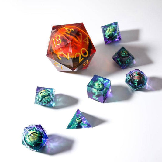 Eye of Power | 50mm D20 Dice | Oversized Moving Eye Liquid