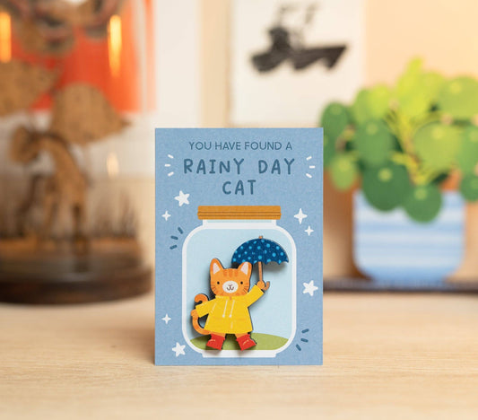 RAINY DAY CAT PIN