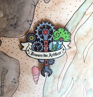 Beware The Artificer Enamel Pin