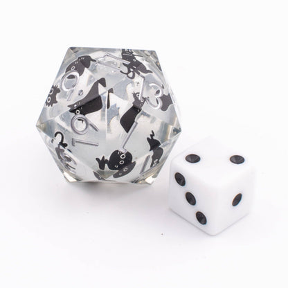 Feline Spirit | Oversized Liquid Core D20 | Resin | Single Die