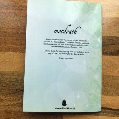 Macdeath DND one shot- a 5th Edition Murder Mystery (A5 book)