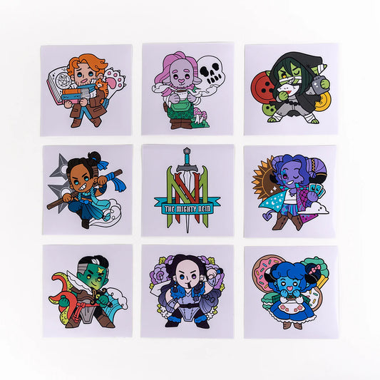 Mighty Nein Chibi Vinyl Stickers