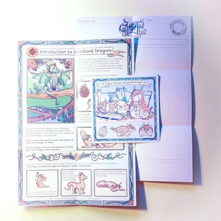 Woodland Dragons Mini Quest | Solo Fantasy Drawing Game for Beginners