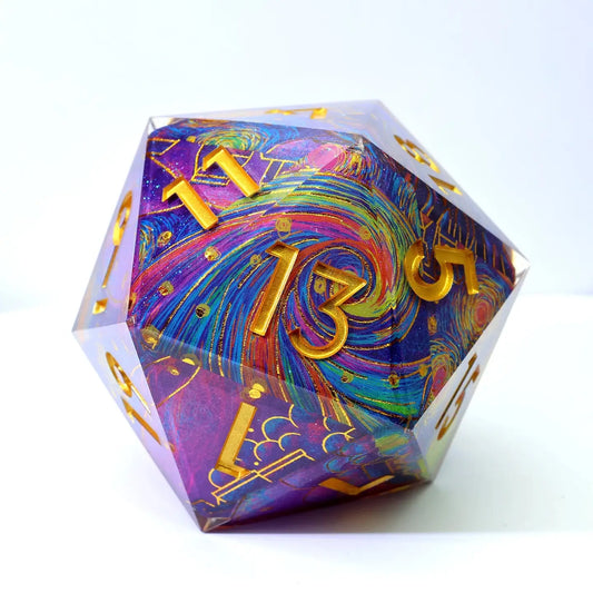 Gilded Cosmos 50mm Art Core Dice