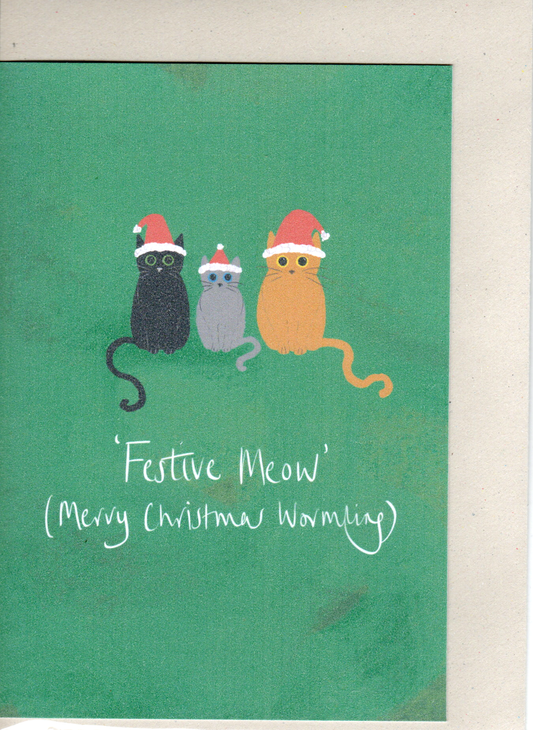 Festive Meow Christmas Card
