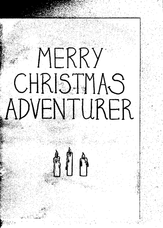 Merry Christmas Adventurer Card