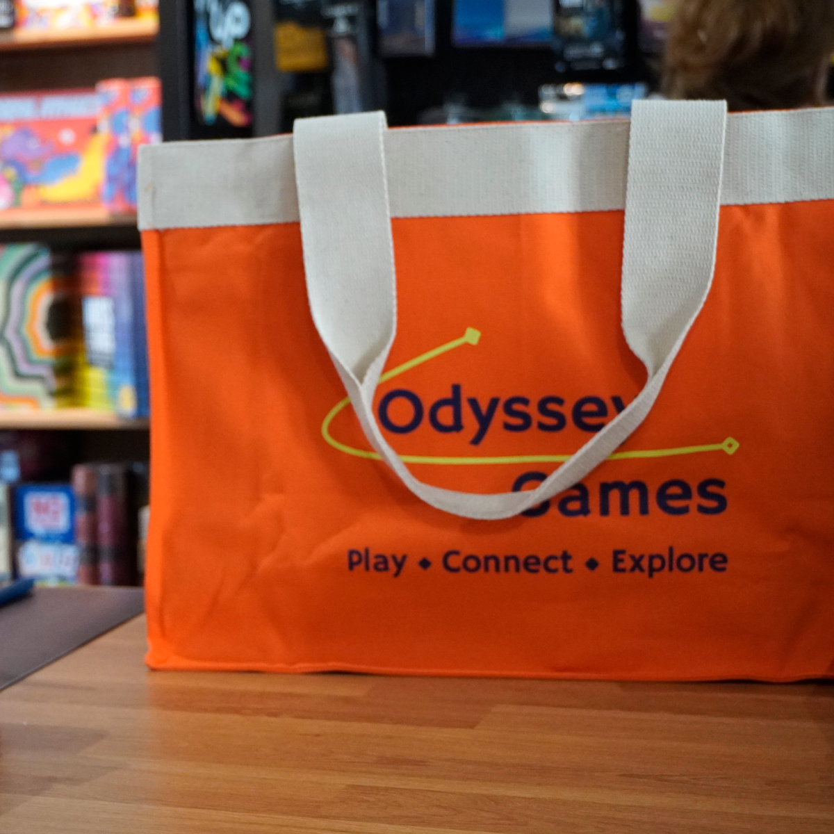 Odyssey Games Orange Tote Bag