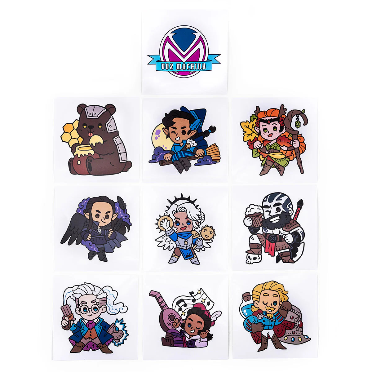 Vox Machina Chibi Vinyl Decal Set 10-Pack