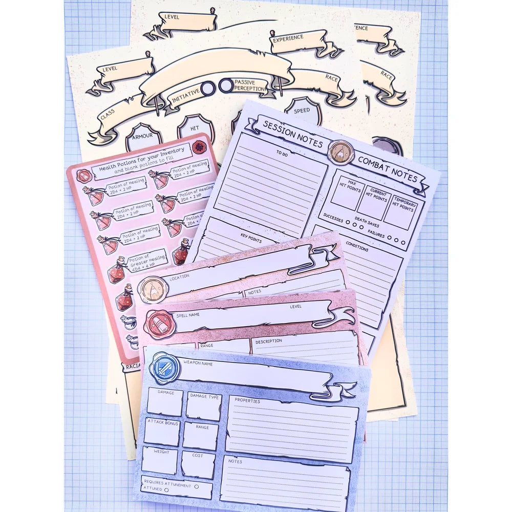 Full stationery set | Dungeons & Dragons 5e compatible