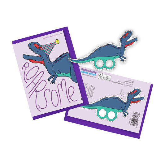 Roarsome Dinosaur Finger Puppet Greeting Card
