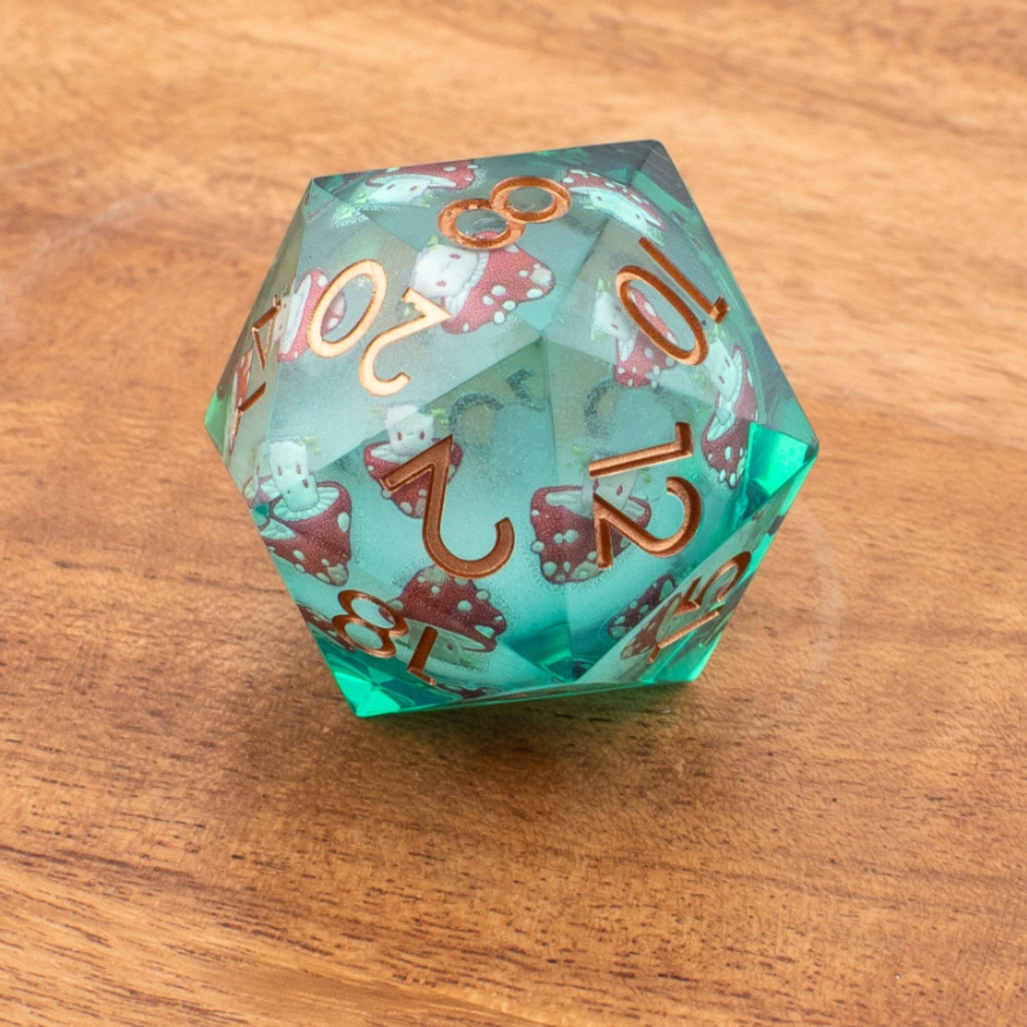 Mushie Colony | Oversized 33mm Liquid Core Dice | Resin | Single D20