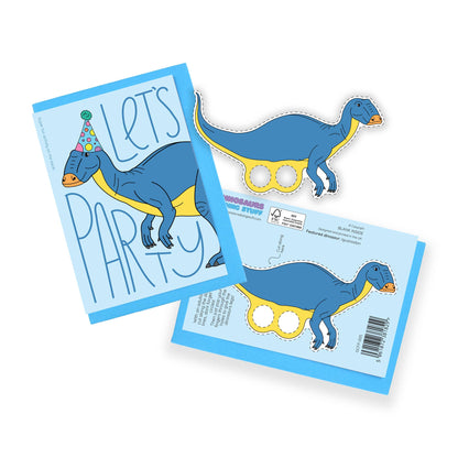 Let's Party Dinosaur Finger Puppet Greeting Card