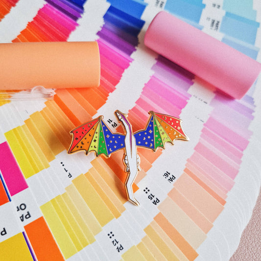 Rainbow Dragon Enamel Pin