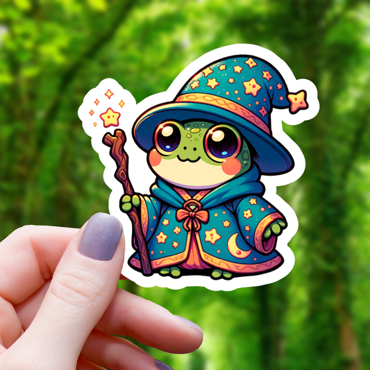 Chibi Wizard Frog Sticker - 3"