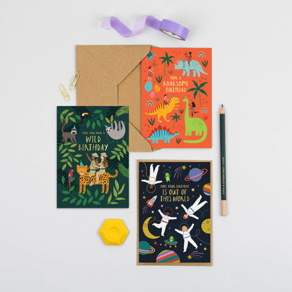 Space Birthday Card | Kids Card | Childrens Card