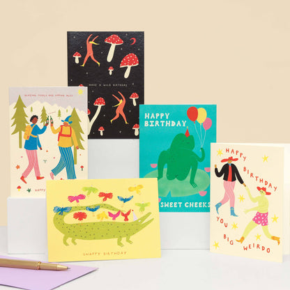 Blazing Trails, Sipping Ales Birthday Card | Hiking Card