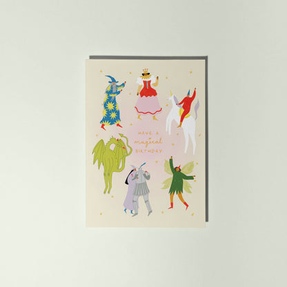 Magical Birthday Card | Fantasy Themed | Folky Kids Card