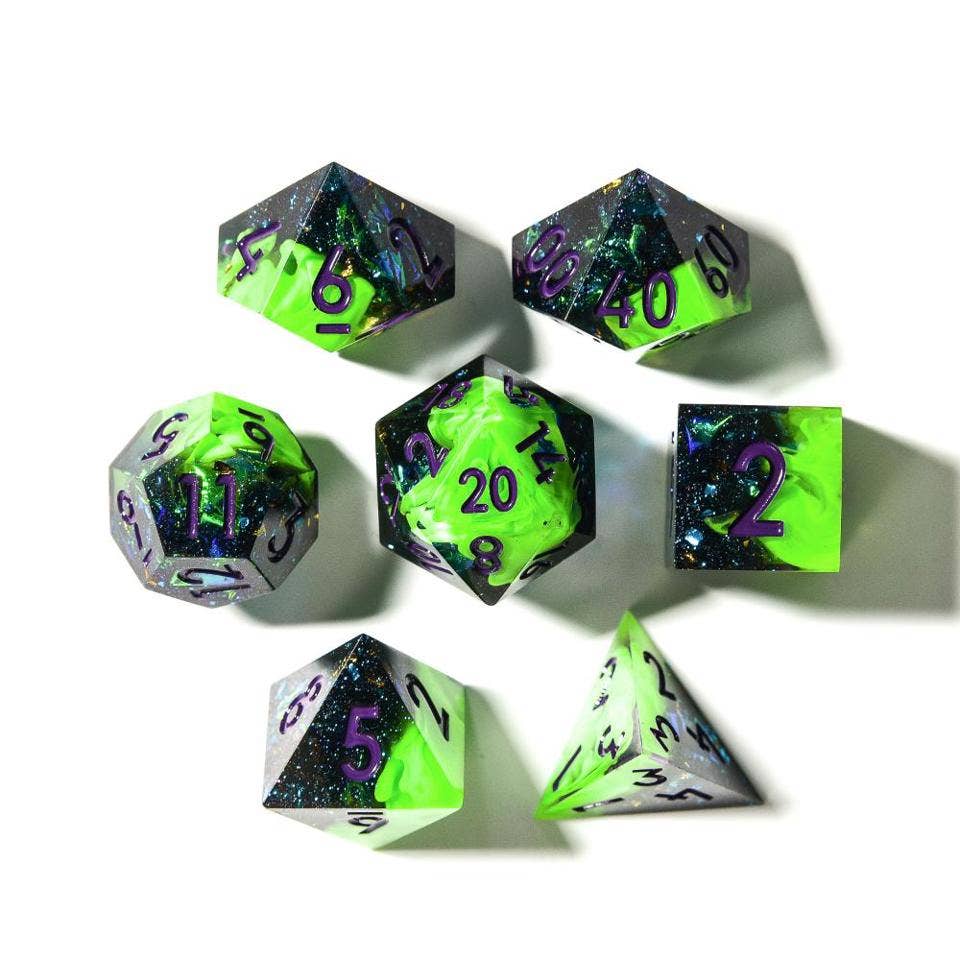 Toxic Elixir | Sharp Edge Dice | 7-Polyhedral Set