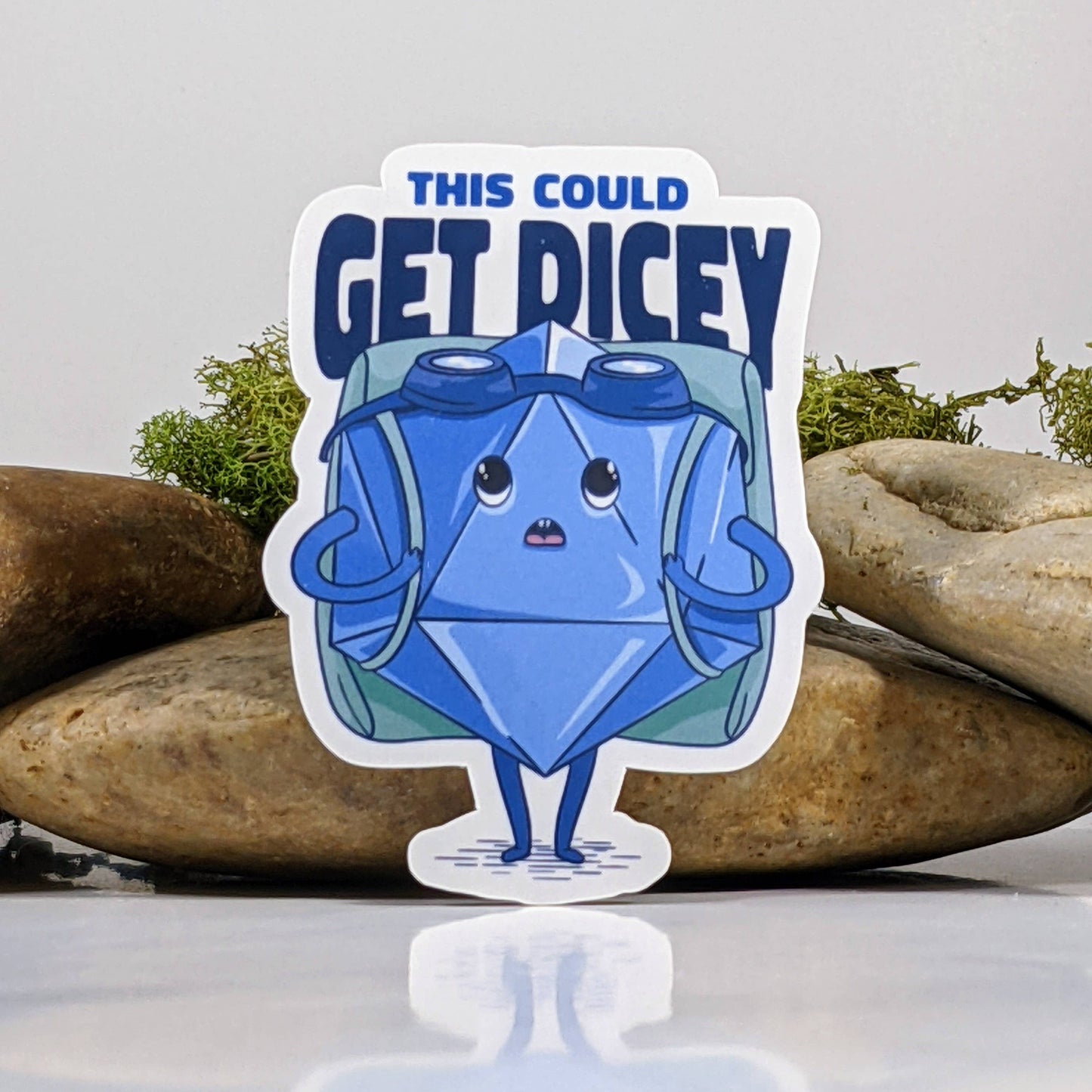 This Could Get Dicey D20 Polyhedral Dice Sticker - 2.5"
