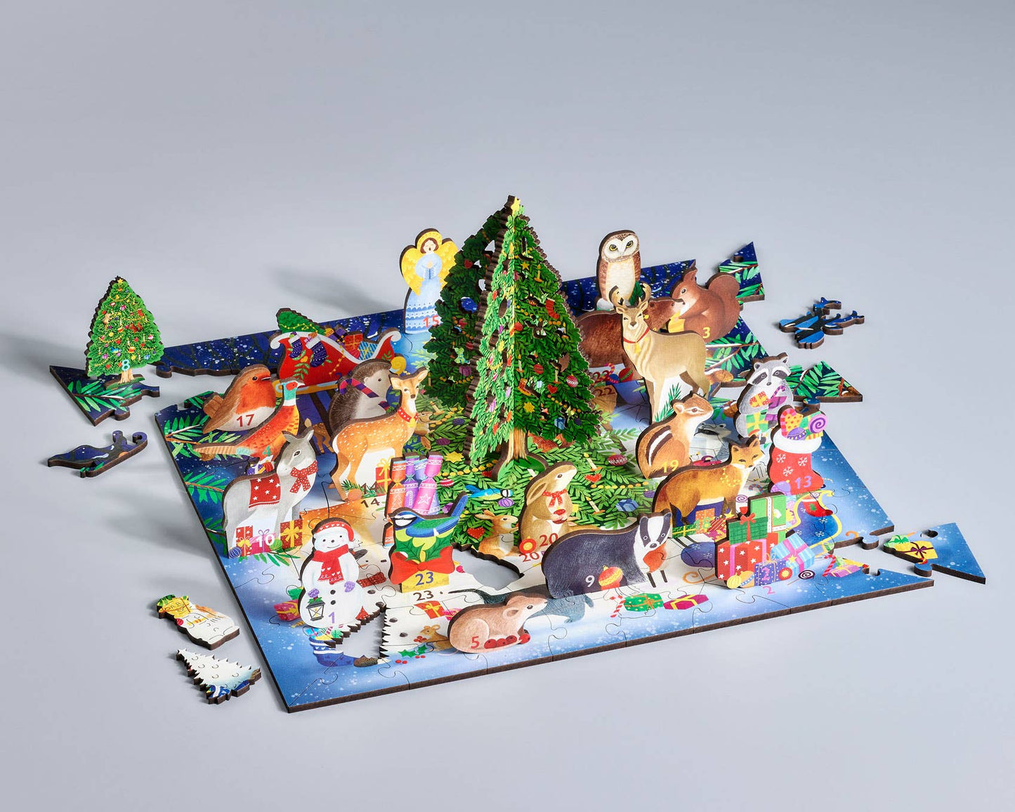 Winter Woodland - Advent Calendar with 25 Stand-Up Pieces