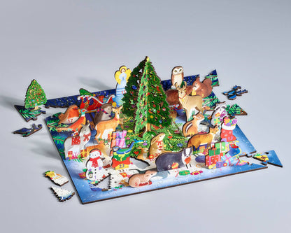 Winter Woodland - Advent Calendar with 25 Stand-Up Pieces