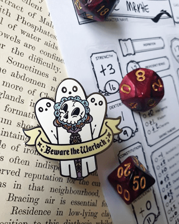 Beware The Warlock Enamel Pin