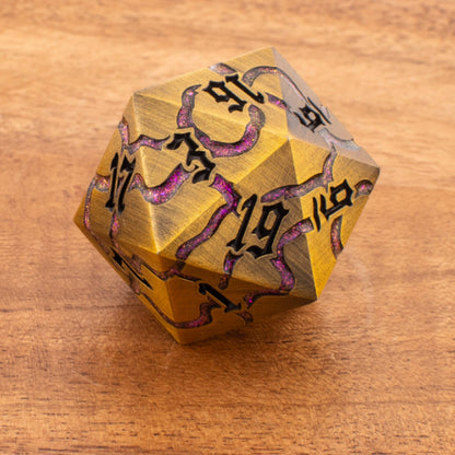 Crimson Crucible | Heavy Chonk D20 | Solid Metal | Single D20