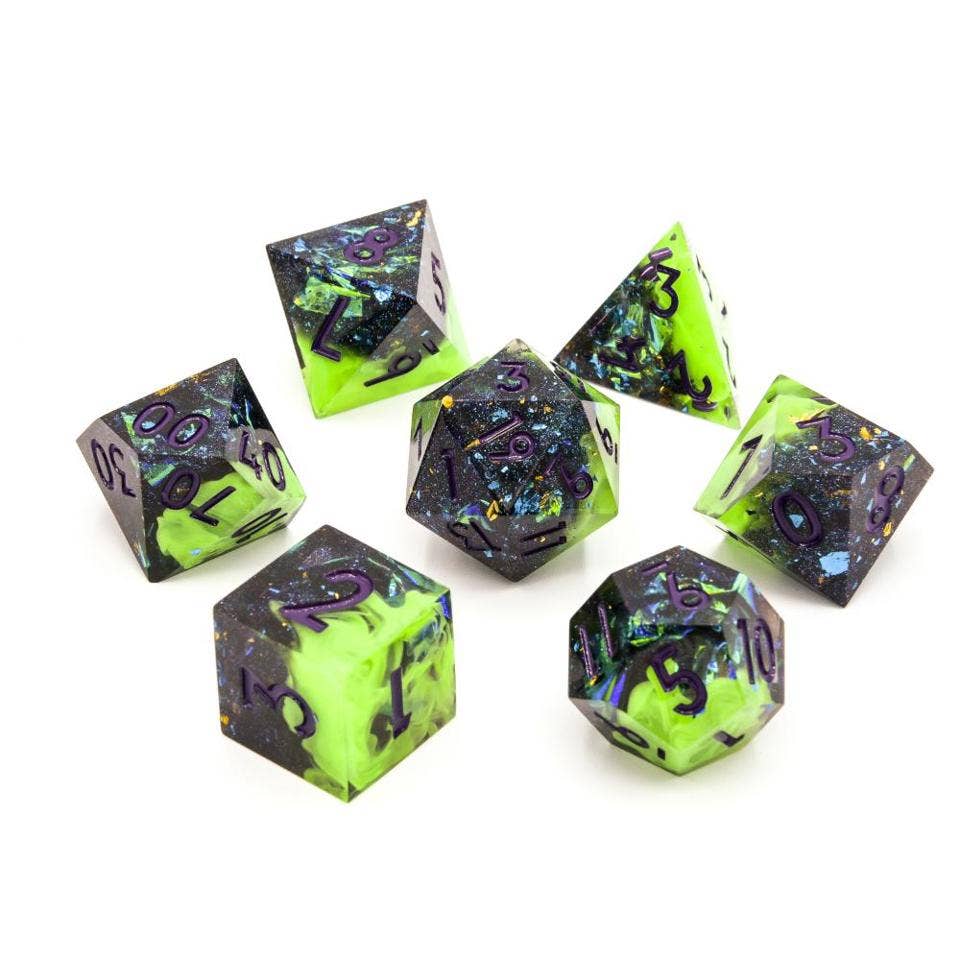 Toxic Elixir | Sharp Edge Dice | 7-Polyhedral Set