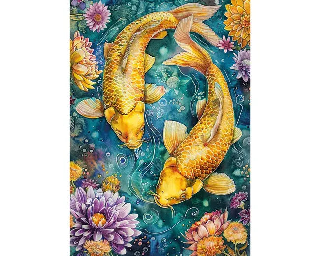 Two Golden Carp