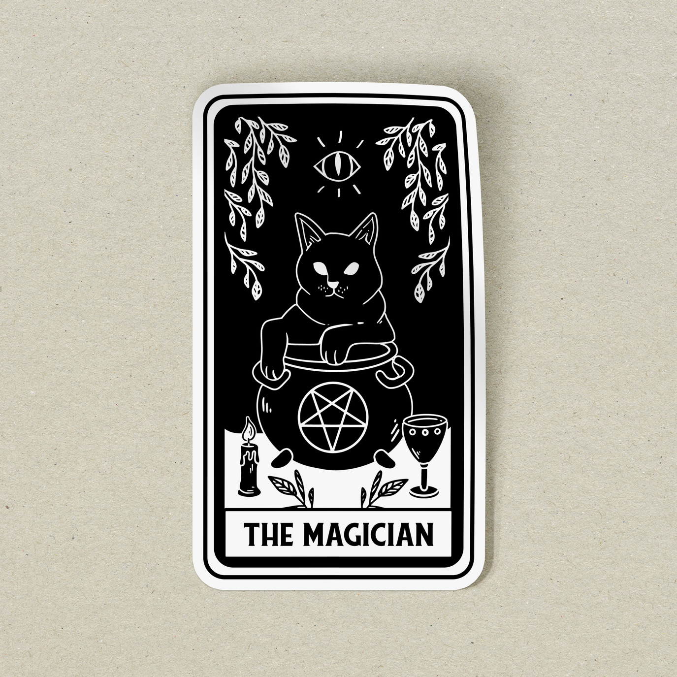 The Magician Cat Tarot Card Sticker