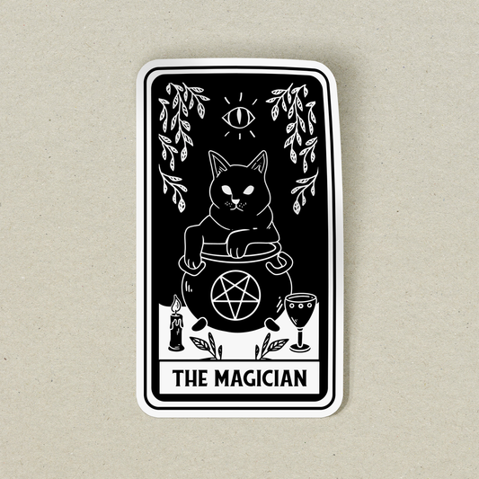 The Magician Cat Tarot Card Sticker