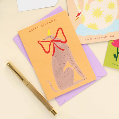 Whippet Birthday Card | Dog Themed Birthday Card | Trendy