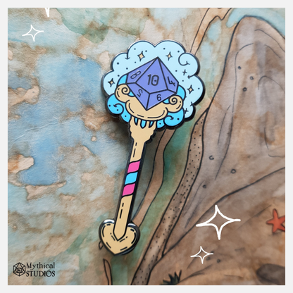 D10 Dice Sceptre Pin