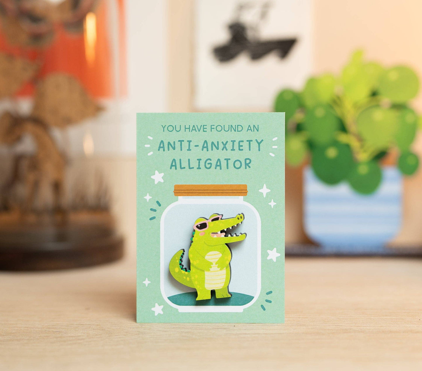 ANTI-ANXIETY ALLIGATOR PIN
