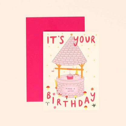 Wishing Well Birthday Card | Folky Birthday | Fantasy
