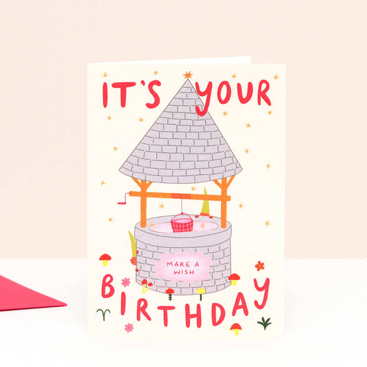 Wishing Well Birthday Card | Folky Birthday | Fantasy