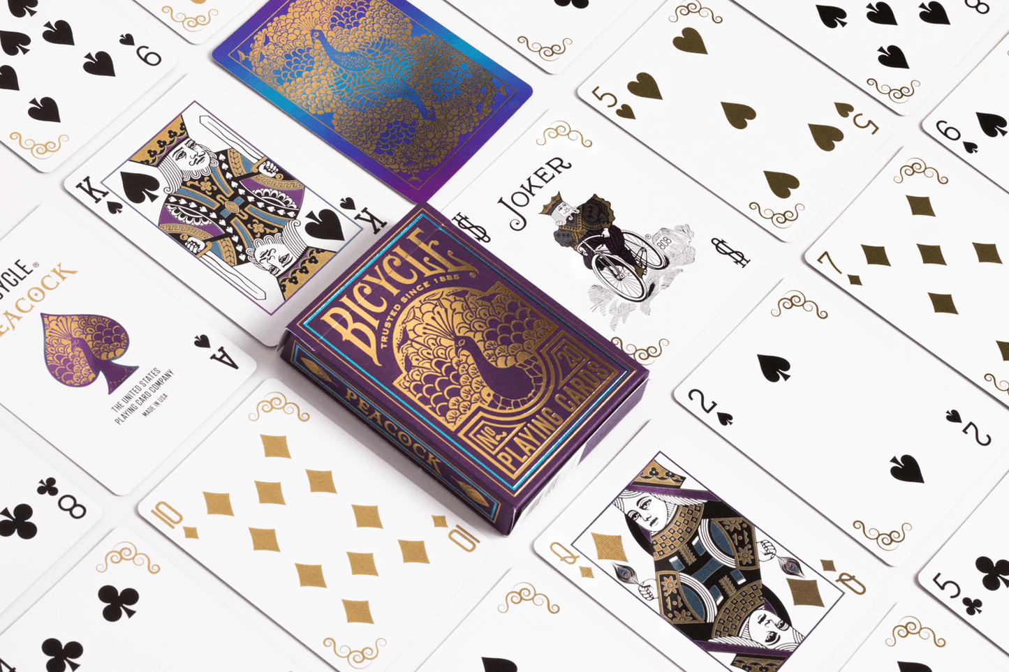 Bicycle® Purple Peacock Playing Cards