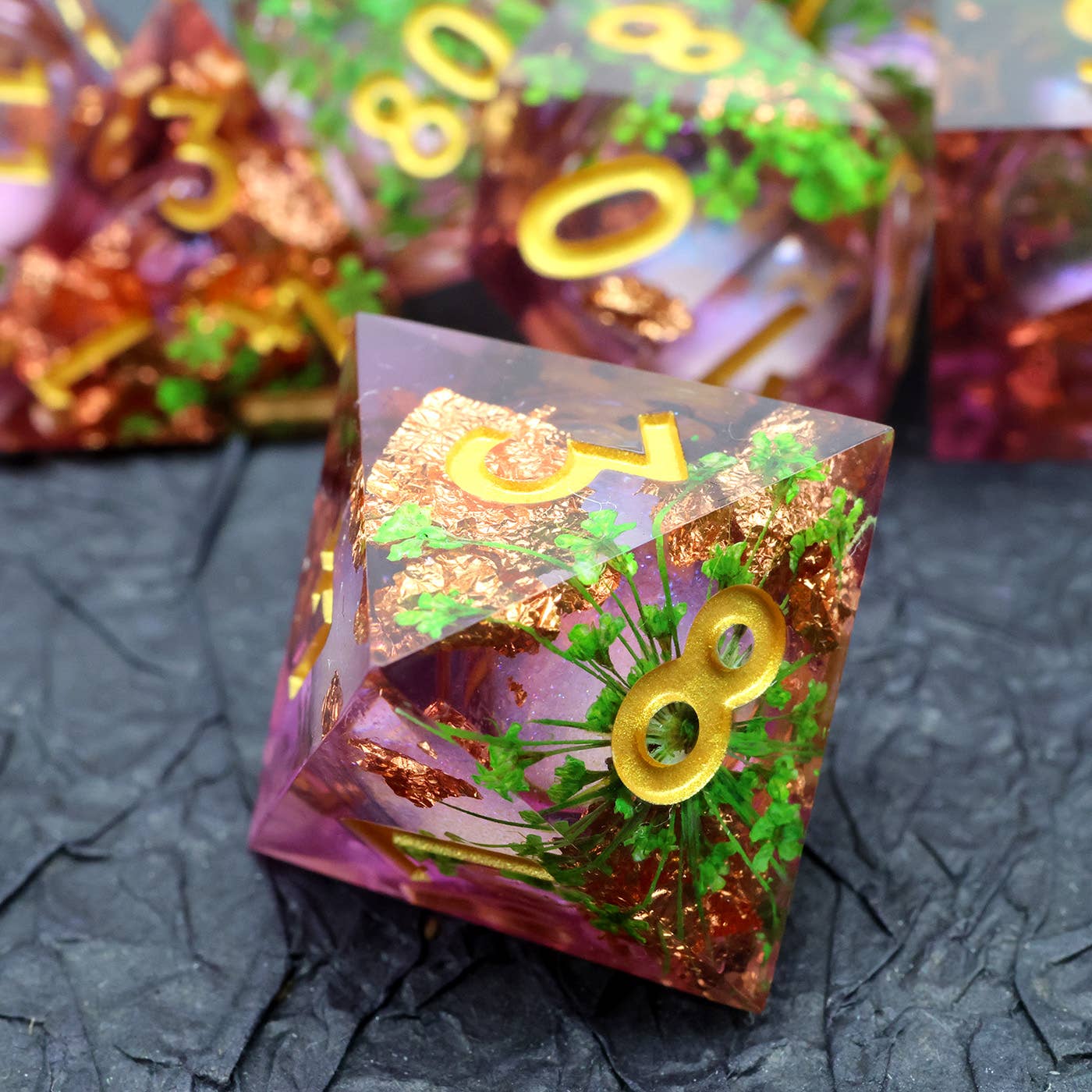 Potion of Vitality | Liquid Core Sharp Edge 7 Piece Dice Set