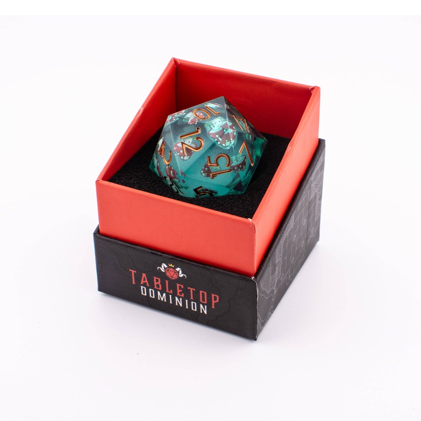 Mushie Colony | Oversized 33mm Liquid Core Dice | Resin | Single D20
