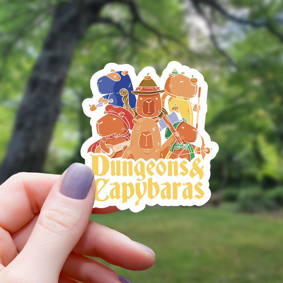 Dungeons and Capybaras RPG Sticker - 3"