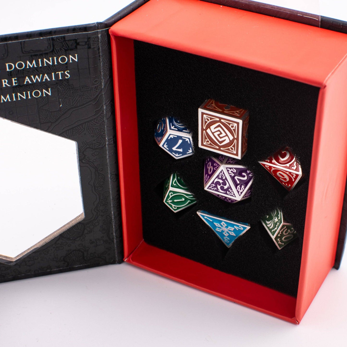 Prismatic Elemental | Solid Metal Dice Set | Zinc Alloy | 7 Piece Set
