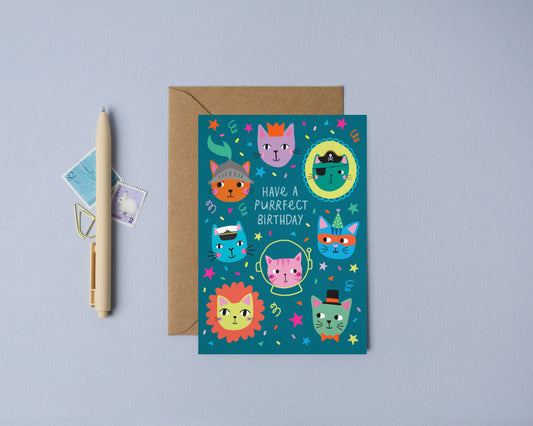 Party Cats | Birthday Card | Kid's Birthday Card