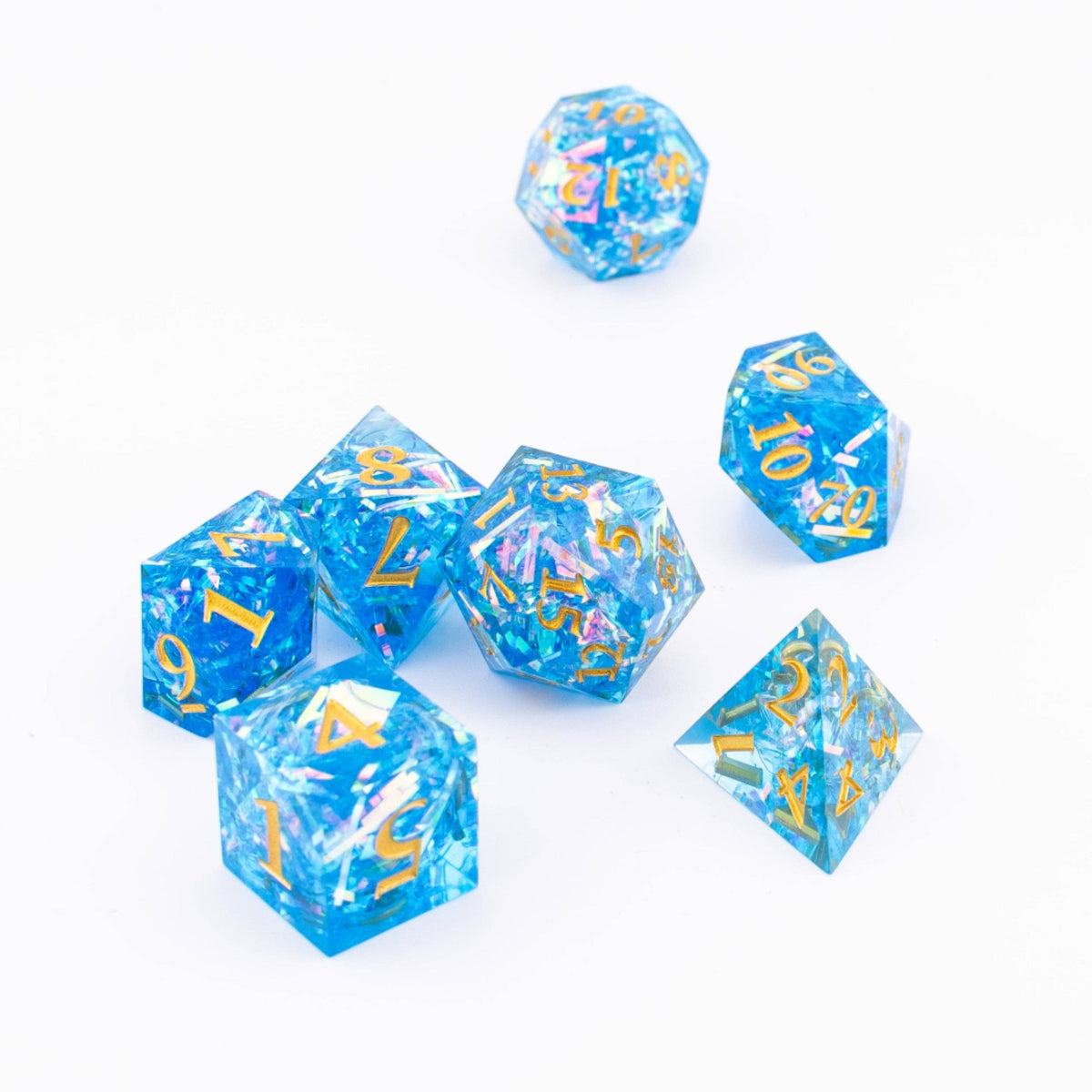Nebula Voyager | Sharp Edge Dice | Resin | 7 Piece Set