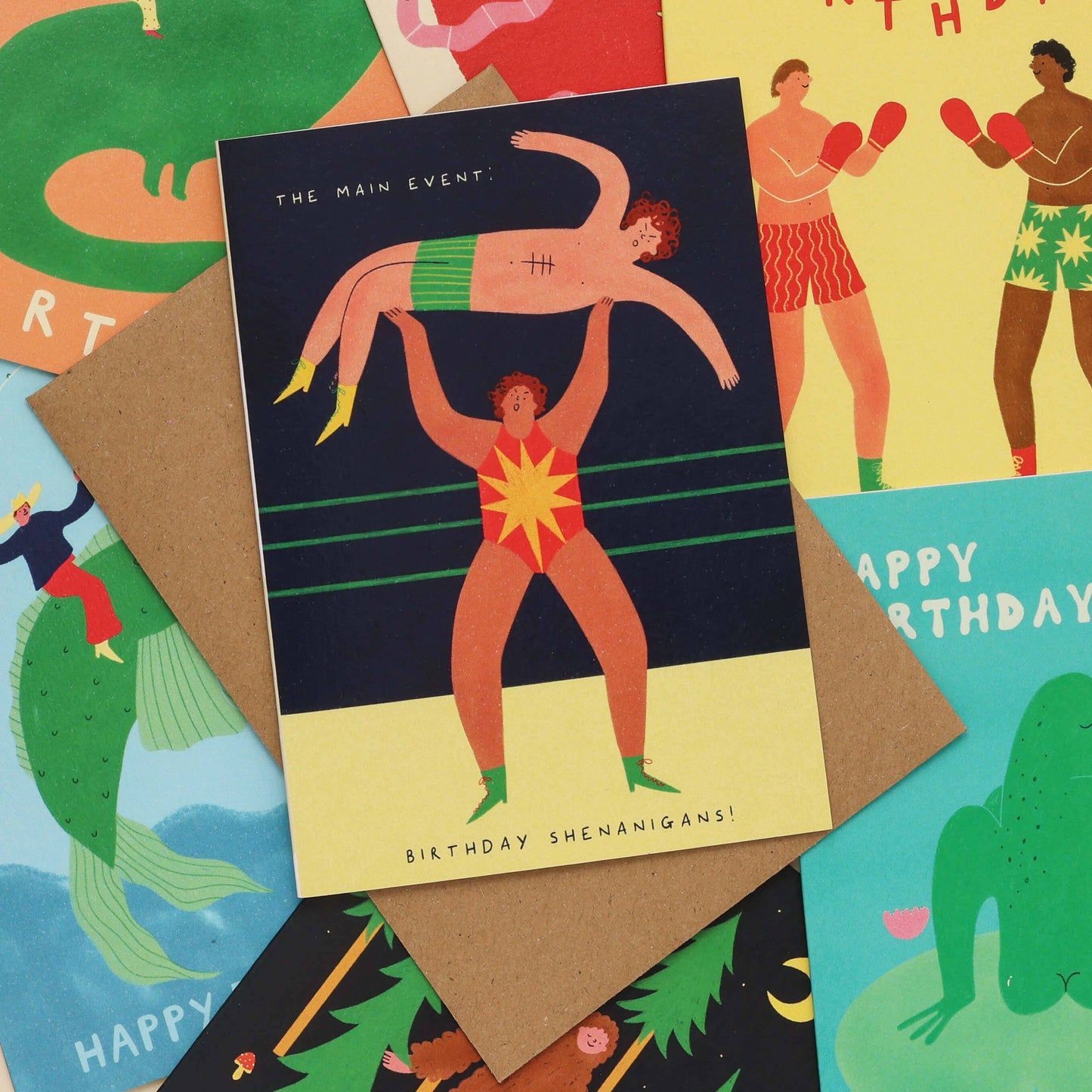 Wrestling Birthday Card | Birthday Shenanigans Card