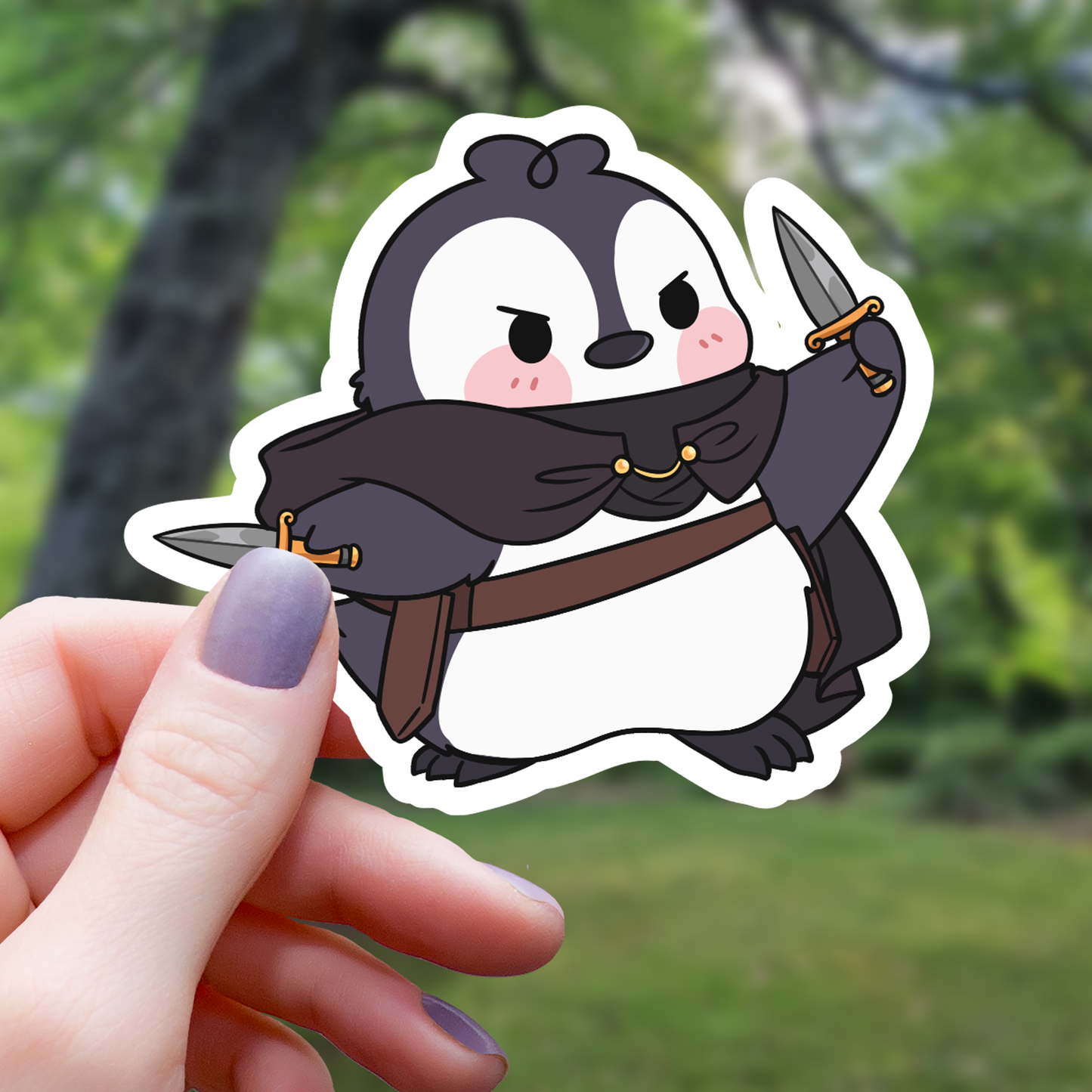 Penguin Rogue TTRPG Class Sticker - 3"
